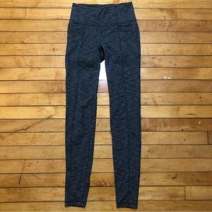 Athleta Metro High Waisted Leggings Heathered Gray XXS Herringbone Hiking